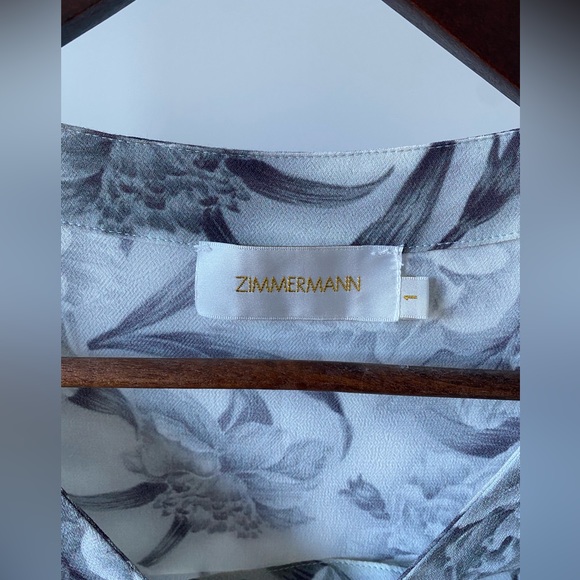 Zimmermann Grey Floral Print Dress - Picture 3 of 4